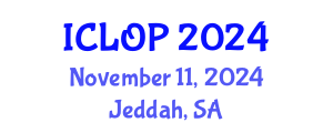 International Conference on Lasers, Optics and Photonics (ICLOP) November 11, 2024 - Jeddah, Saudi Arabia