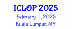 International Conference on Lasers, Optics and Photonics (ICLOP) February 11, 2025 - Kuala Lumpur, Malaysia