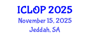 International Conference on Lasers, Optics and Photonics (ICLOP) November 15, 2025 - Jeddah, Saudi Arabia