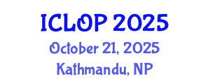 International Conference on Lasers, Optics and Photonics (ICLOP) October 21, 2025 - Kathmandu, Nepal