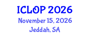 International Conference on Lasers, Optics and Photonics (ICLOP) November 15, 2026 - Jeddah, Saudi Arabia