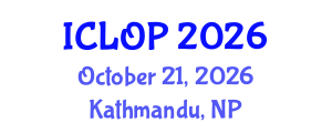 International Conference on Lasers, Optics and Photonics (ICLOP) October 21, 2026 - Kathmandu, Nepal International Conference on Lasers, Optics and Photonics (ICLOP) October 21, 2026 - Kathmandu, Nepal