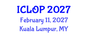 International Conference on Lasers, Optics and Photonics (ICLOP) February 11, 2027 - Kuala Lumpur, Malaysia International Conference on Lasers, Optics and Photonics (ICLOP) February 11, 2027 - Kuala Lumpur, Malaysia