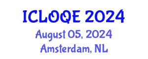 International Conference on Lasers, Optics, and Quantum Electronics (ICLOQE) August 05, 2024 - Amsterdam, Netherlands