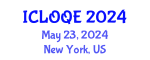 International Conference on Lasers, Optics, and Quantum Electronics (ICLOQE) May 23, 2024 - New York, United States