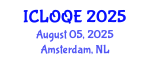International Conference on Lasers, Optics, and Quantum Electronics (ICLOQE) August 05, 2025 - Amsterdam, Netherlands