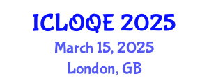 International Conference on Lasers, Optics, and Quantum Electronics (ICLOQE) March 15, 2025 - London, United Kingdom