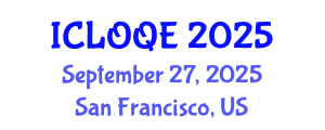 International Conference on Lasers, Optics, and Quantum Electronics (ICLOQE) September 27, 2025 - San Francisco, United States