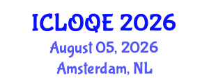 International Conference on Lasers, Optics, and Quantum Electronics (ICLOQE) August 05, 2026 - Amsterdam, Netherlands