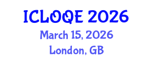 International Conference on Lasers, Optics, and Quantum Electronics (ICLOQE) March 15, 2026 - London, United Kingdom