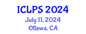 International Conference on Law and Political Science (ICLPS) July 11, 2024 - Ottawa, Canada
