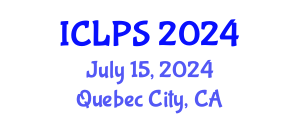 International Conference on Law and Political Science (ICLPS) July 15, 2024 - Quebec City, Canada