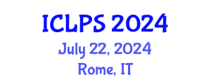 International Conference on Law and Political Science (ICLPS) July 22, 2024 - Rome, Italy