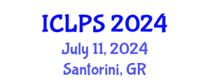 International Conference on Law and Political Science (ICLPS) July 11, 2024 - Santorini, Greece