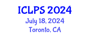 International Conference on Law and Political Science (ICLPS) July 18, 2024 - Toronto, Canada