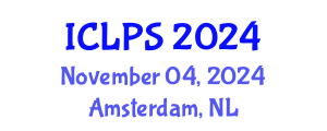 International Conference on Law and Political Science (ICLPS) November 04, 2024 - Amsterdam, Netherlands