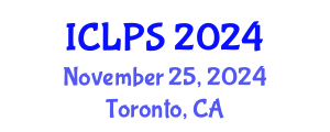 International Conference on Law and Political Science (ICLPS) November 25, 2024 - Toronto, Canada