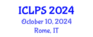 International Conference on Law and Political Science (ICLPS) October 10, 2024 - Rome, Italy