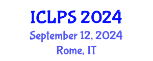 International Conference on Law and Political Science (ICLPS) September 12, 2024 - Rome, Italy