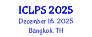 International Conference on Law and Political Science (ICLPS) December 16, 2025 - Bangkok, Thailand