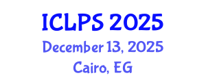International Conference on Law and Political Science (ICLPS) December 13, 2025 - Cairo, Egypt