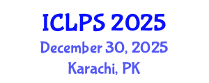 International Conference on Law and Political Science (ICLPS) December 30, 2025 - Karachi, Pakistan