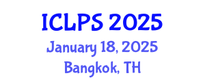 International Conference on Law and Political Science (ICLPS) January 18, 2025 - Bangkok, Thailand