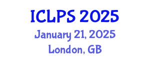 International Conference on Law and Political Science (ICLPS) January 21, 2025 - London, United Kingdom
