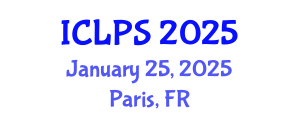 International Conference on Law and Political Science (ICLPS) January 25, 2025 - Paris, France