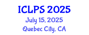 International Conference on Law and Political Science (ICLPS) July 15, 2025 - Quebec City, Canada