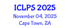 International Conference on Law and Political Science (ICLPS) November 04, 2025 - Cape Town, South Africa
