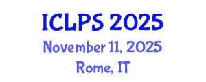 International Conference on Law and Political Science (ICLPS) November 11, 2025 - Rome, Italy