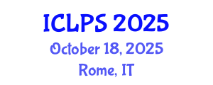 International Conference on Law and Political Science (ICLPS) October 18, 2025 - Rome, Italy