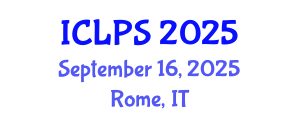 International Conference on Law and Political Science (ICLPS) September 16, 2025 - Rome, Italy