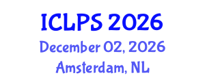 International Conference on Law and Political Science (ICLPS) December 02, 2026 - Amsterdam, Netherlands International Conference on Law and Political Science (ICLPS) December 02, 2026 - Amsterdam, Netherlands