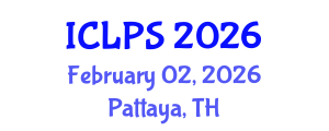 International Conference on Law and Political Science (ICLPS) February 02, 2026 - Pattaya, Thailand International Conference on Law and Political Science (ICLPS) February 02, 2026 - Pattaya, Thailand