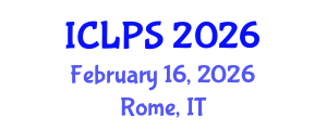 International Conference on Law and Political Science (ICLPS) February 16, 2026 - Rome, Italy International Conference on Law and Political Science (ICLPS) February 16, 2026 - Rome, Italy