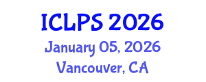 International Conference on Law and Political Science (ICLPS) January 05, 2026 - Vancouver, Canada International Conference on Law and Political Science (ICLPS) January 05, 2026 - Vancouver, Canada