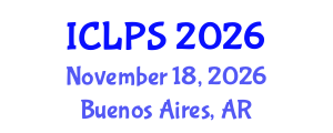 International Conference on Law and Political Science (ICLPS) November 18, 2026 - Buenos Aires, Argentina International Conference on Law and Political Science (ICLPS) November 18, 2026 - Buenos Aires, Argentina