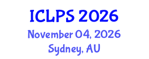 International Conference on Law and Political Science (ICLPS) November 04, 2026 - Sydney, Australia International Conference on Law and Political Science (ICLPS) November 04, 2026 - Sydney, Australia
