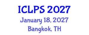 International Conference on Law and Political Science (ICLPS) January 18, 2027 - Bangkok, Thailand International Conference on Law and Political Science (ICLPS) January 18, 2027 - Bangkok, Thailand