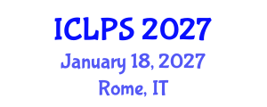 International Conference on Law and Political Science (ICLPS) January 18, 2027 - Rome, Italy