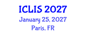 International Conference on Library and Information Science (ICLIS) January 25, 2027 - Paris, France International Conference on Library and Information Science (ICLIS) January 25, 2027 - Paris, France