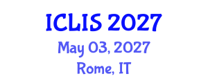 International Conference on Library and Information Science (ICLIS) May 03, 2027 - Rome, Italy International Conference on Library and Information Science (ICLIS) May 03, 2027 - Rome, Italy