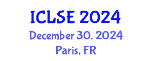 International Conference on Life Science and Engineering (ICLSE) December 30, 2024 - Paris, France
