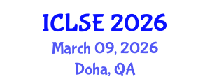 International Conference on Life Science and Engineering (ICLSE) March 09, 2026 - Doha, Qatar International Conference on Life Science and Engineering (ICLSE) March 09, 2026 - Doha, Qatar
