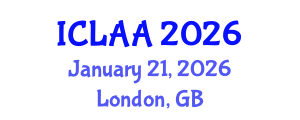 International Conference on Linear Algebra and Applications (ICLAA) January 21, 2026 - London, United Kingdom
