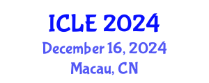 International Conference on Literacy and Education (ICLE) December 16, 2024 - Macau, China