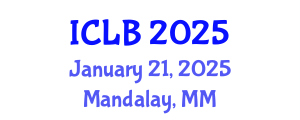 International Conference on Lithium Batteries (ICLB) January 21, 2025 - Mandalay, Myanmar