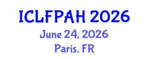 International Conference on Livestock Farming, Poultry and Animal Husbandry (ICLFPAH) June 24, 2026 - Paris, France